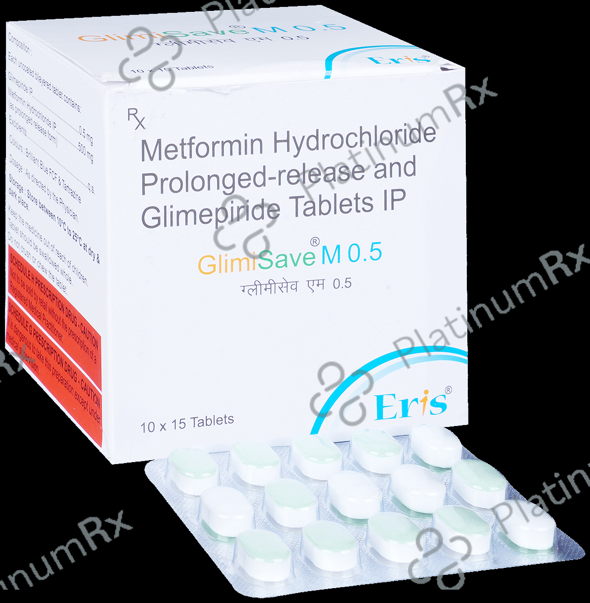 Glimisave M 0.5/500mg Tablet PR 15s