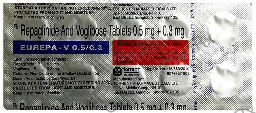Eurepa V 0.5/0.3mg Tablet 10s