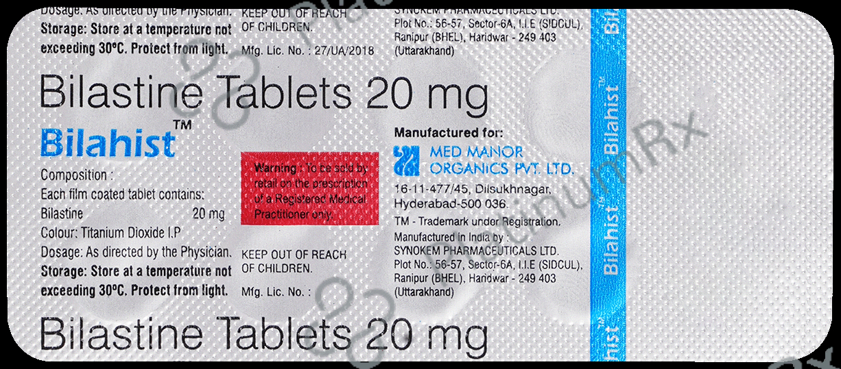 Bilahist 20mg Tablet 10s