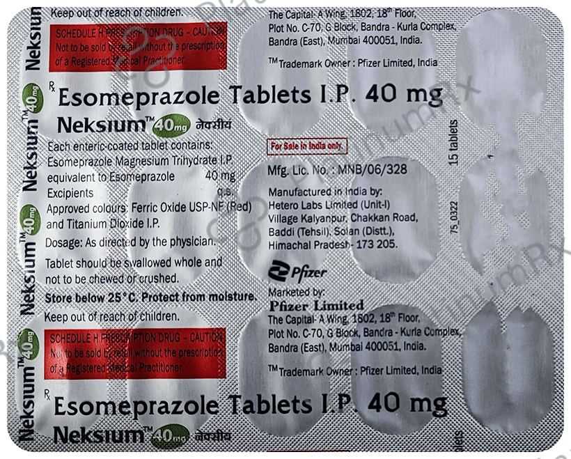 Neksium 40mg Tablet 15s