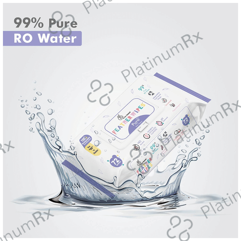 R for Rabbit Feather Wipes (72 Each) Pure 1 Pack