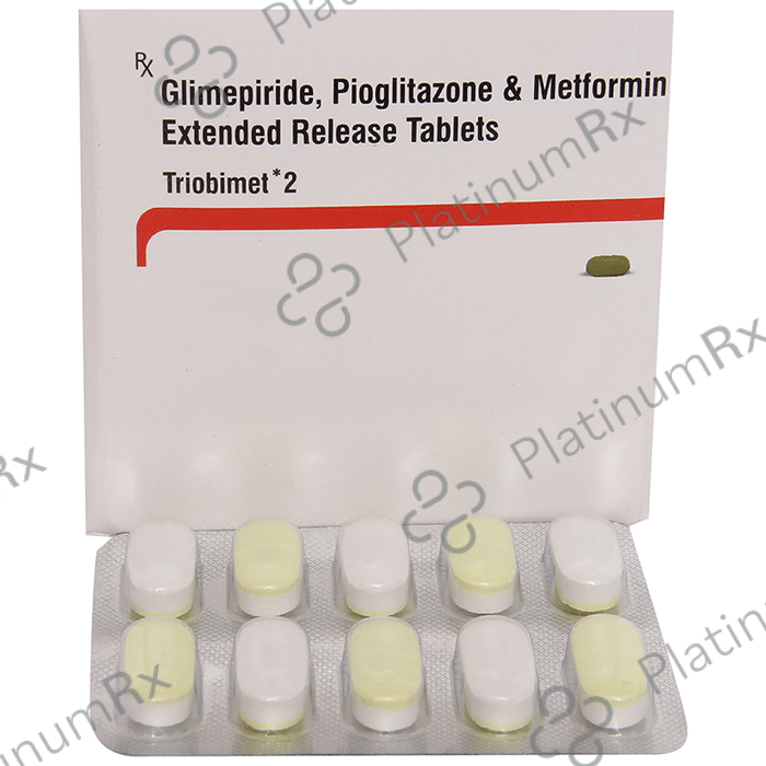 Triobimet 2/500/15mg Tablet ER 10s