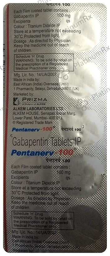 Pentanerv 100mg Tablet 10s
