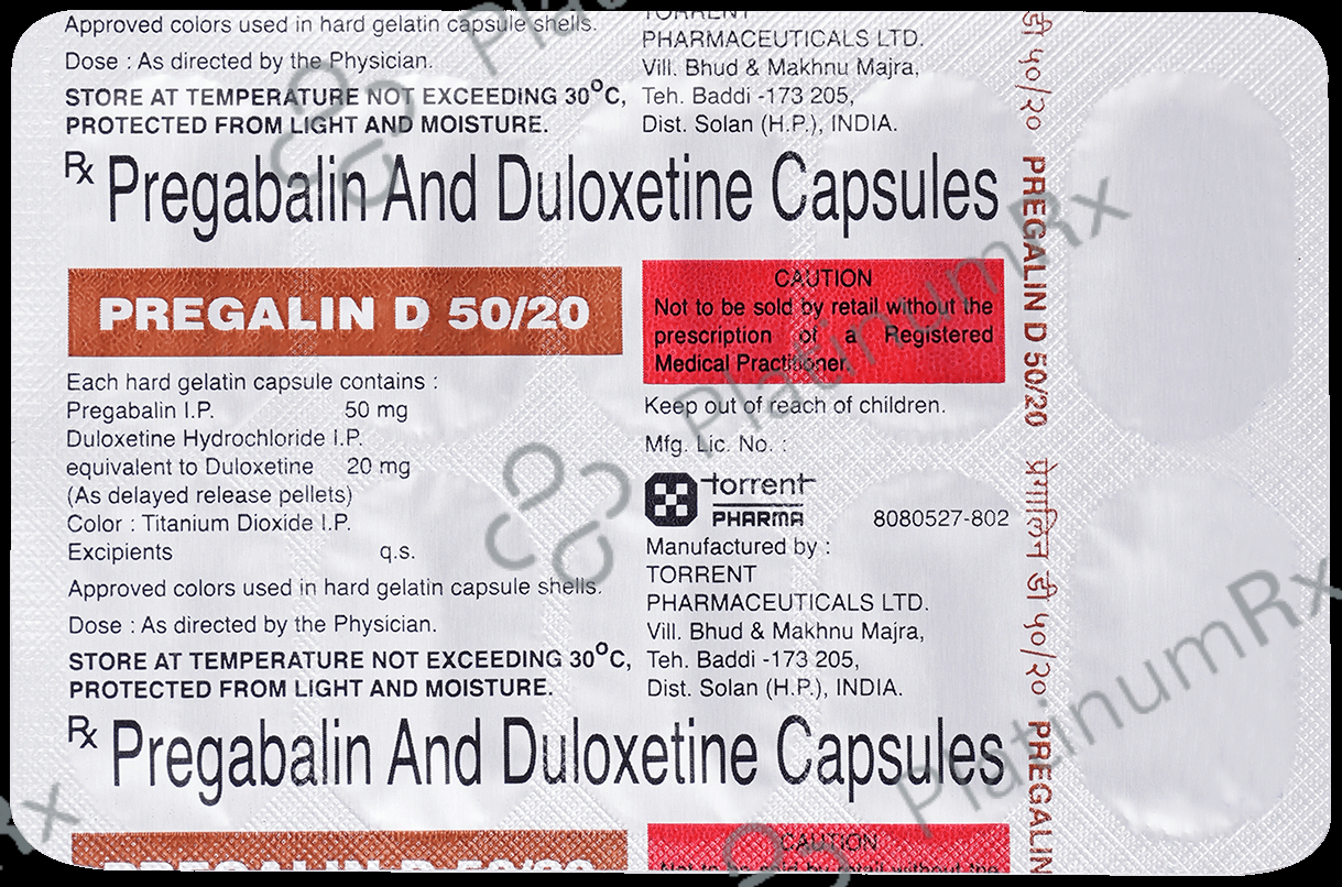 Pregalin D 50mg/20mg Capsule
