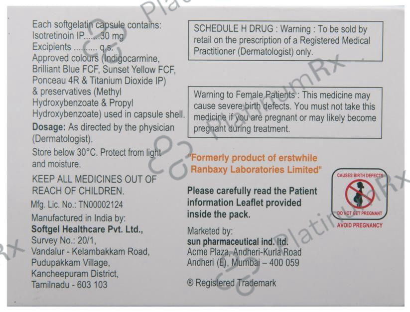 Sotret 30mg Capsule 10s