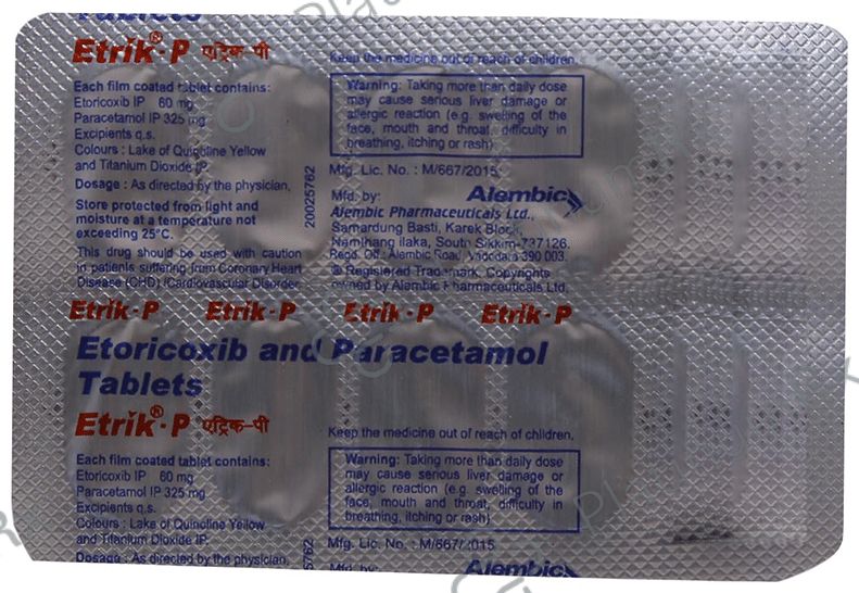 Etrik P 60/325mg Tablet 10s