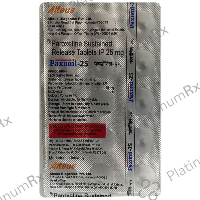 Paxonil 25 Tablet SR