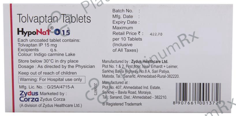 Hyponat O 15mg Tablet 10s