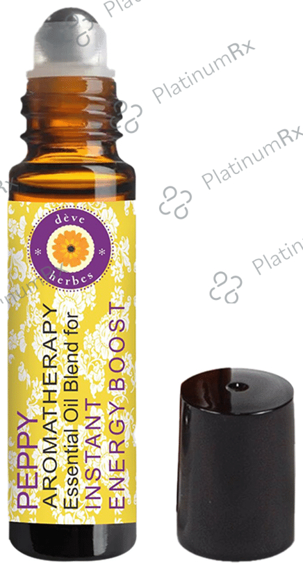Deve Herbes Peppy Aromatherapy Essential Oil Blend for Instant Energy Boost