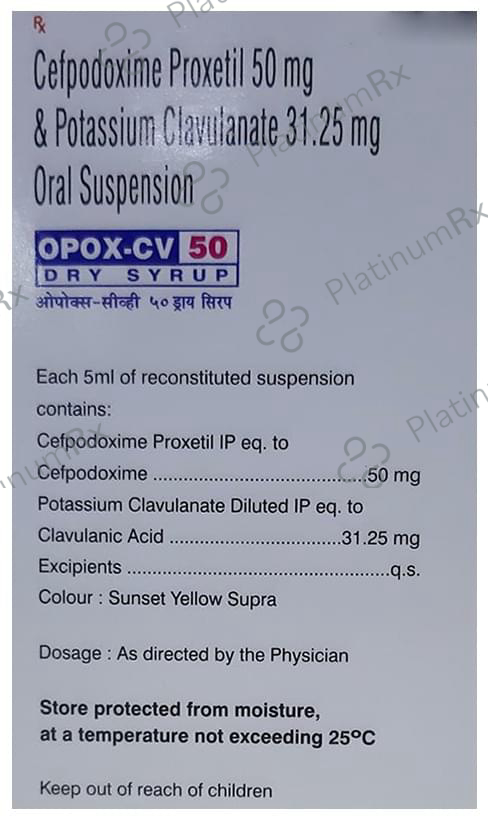Opox CV 50/31.25mg Dry Syrup 30ml
