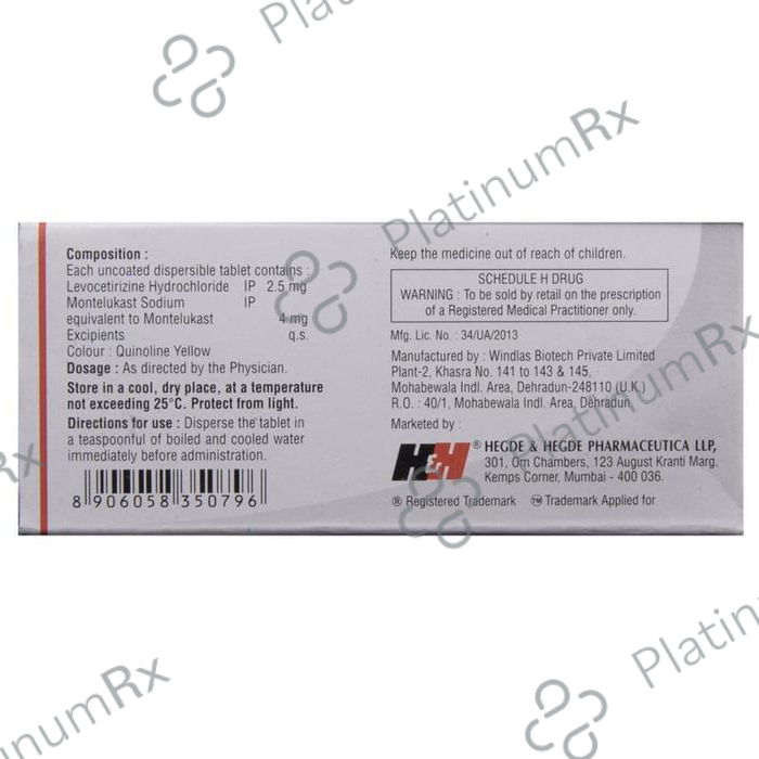 HHLevo M Kid 2.5/4mg Tablet DT 10s