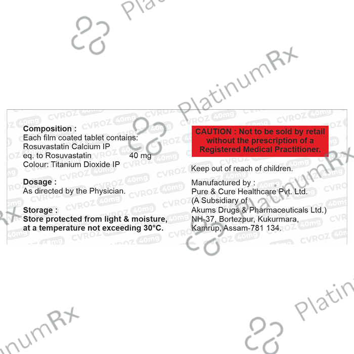 Cvroz 40mg Tablet