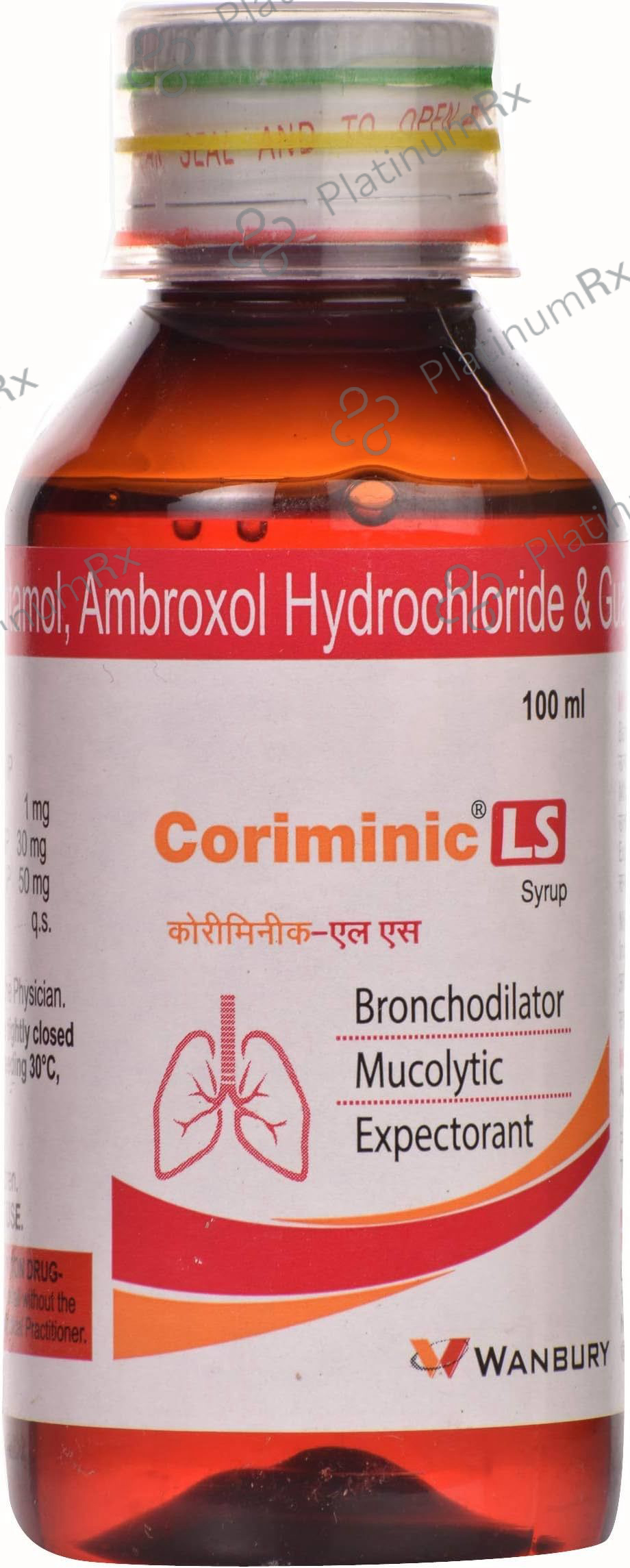 Coriminic LS 15/50/1mg Syrup 100ml