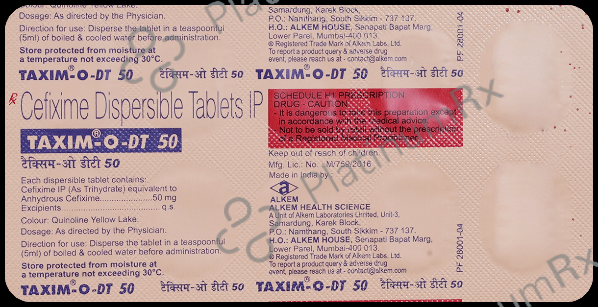 Taxim O DT 50mg Tablet 10s