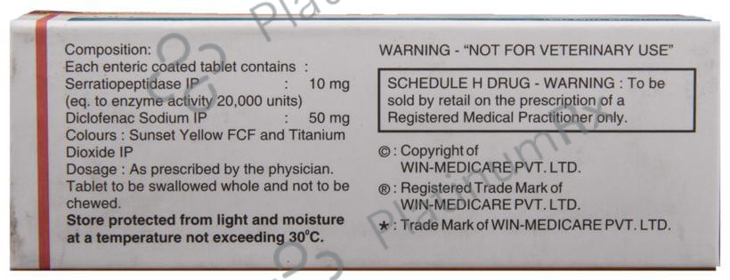 Diclomol SP 50/10mg Tablet 10s