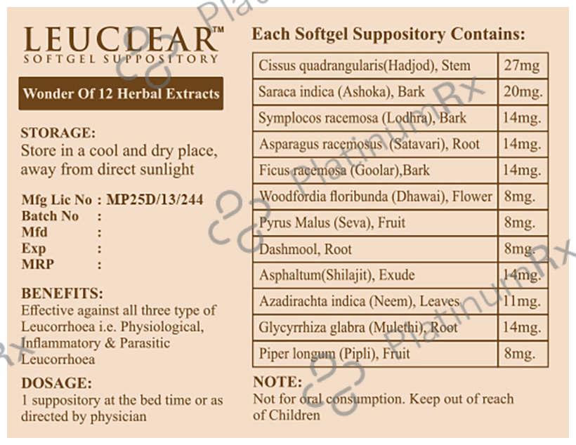 Leuclear Softgel Suppository