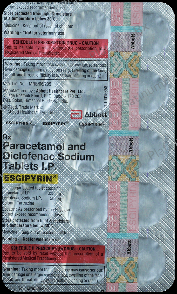 Esgipyrin 50/325mg Tablet 15s