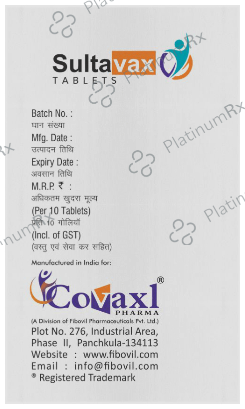 Sultavax 375mg Tablet