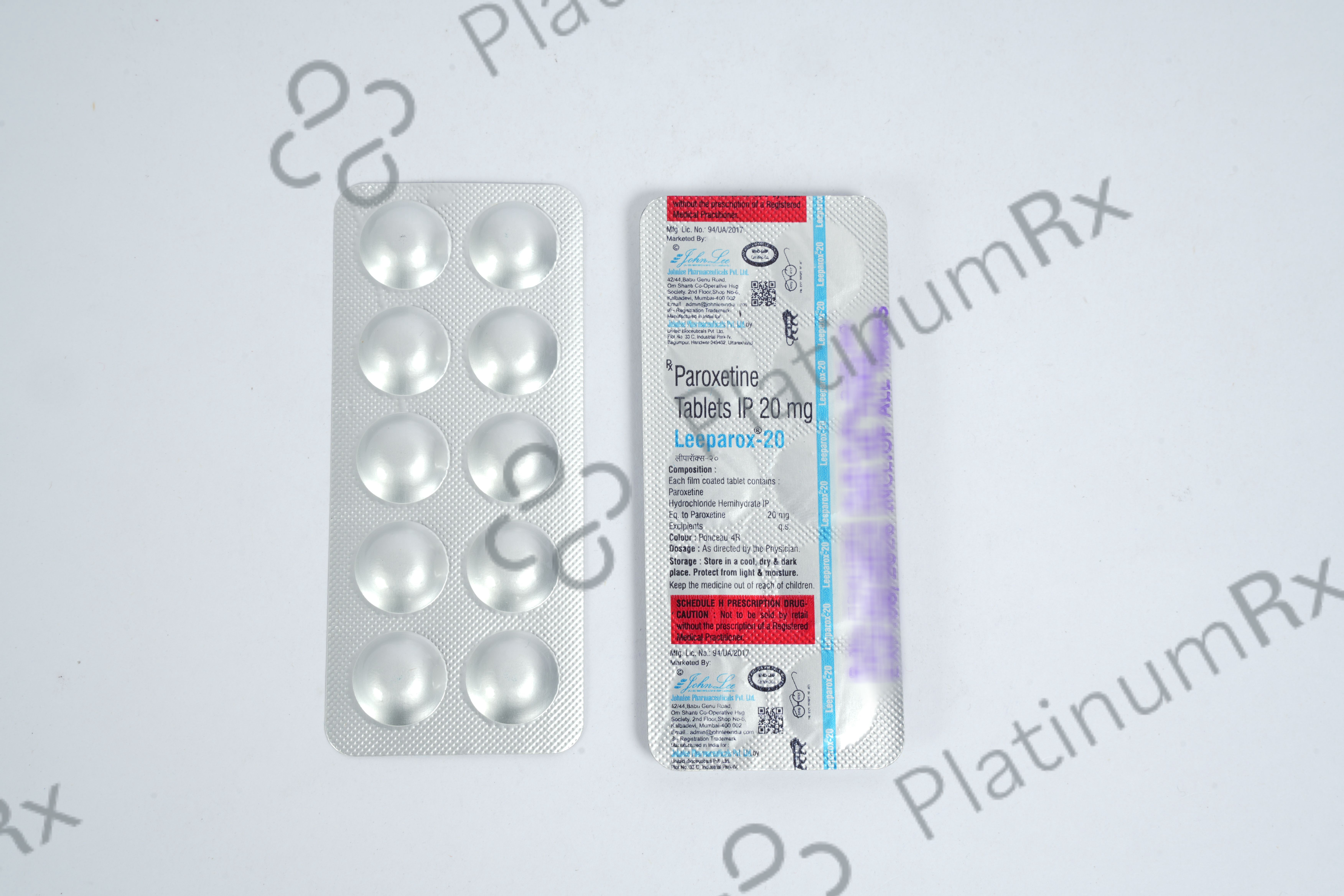 Leeparox 20mg Tablet 10s