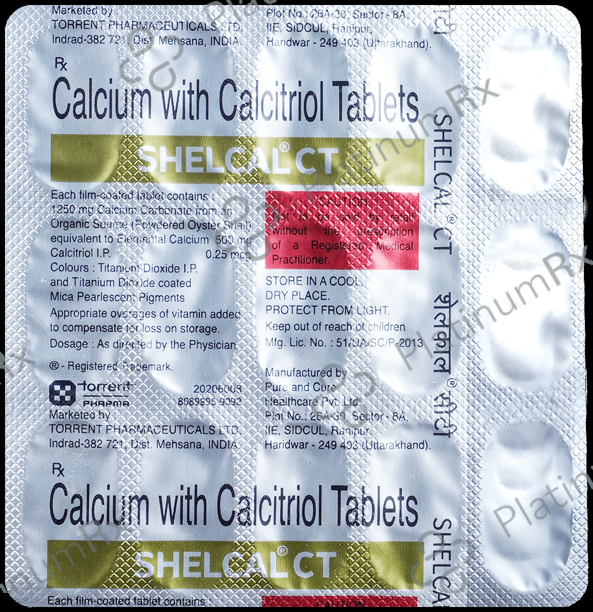 Shelcal CT 500mg/0.25mcg Tablet 15s