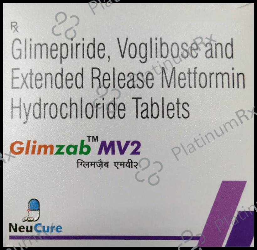 Glimzab MV 2mg/500mg/0.3mg Tablet ER