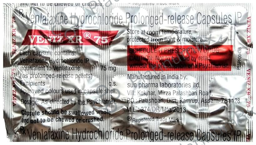 Veniz XR 75mg Capsule 10s