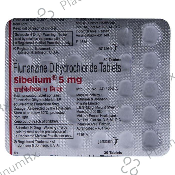 Sibelium 5mg Tablet 30s