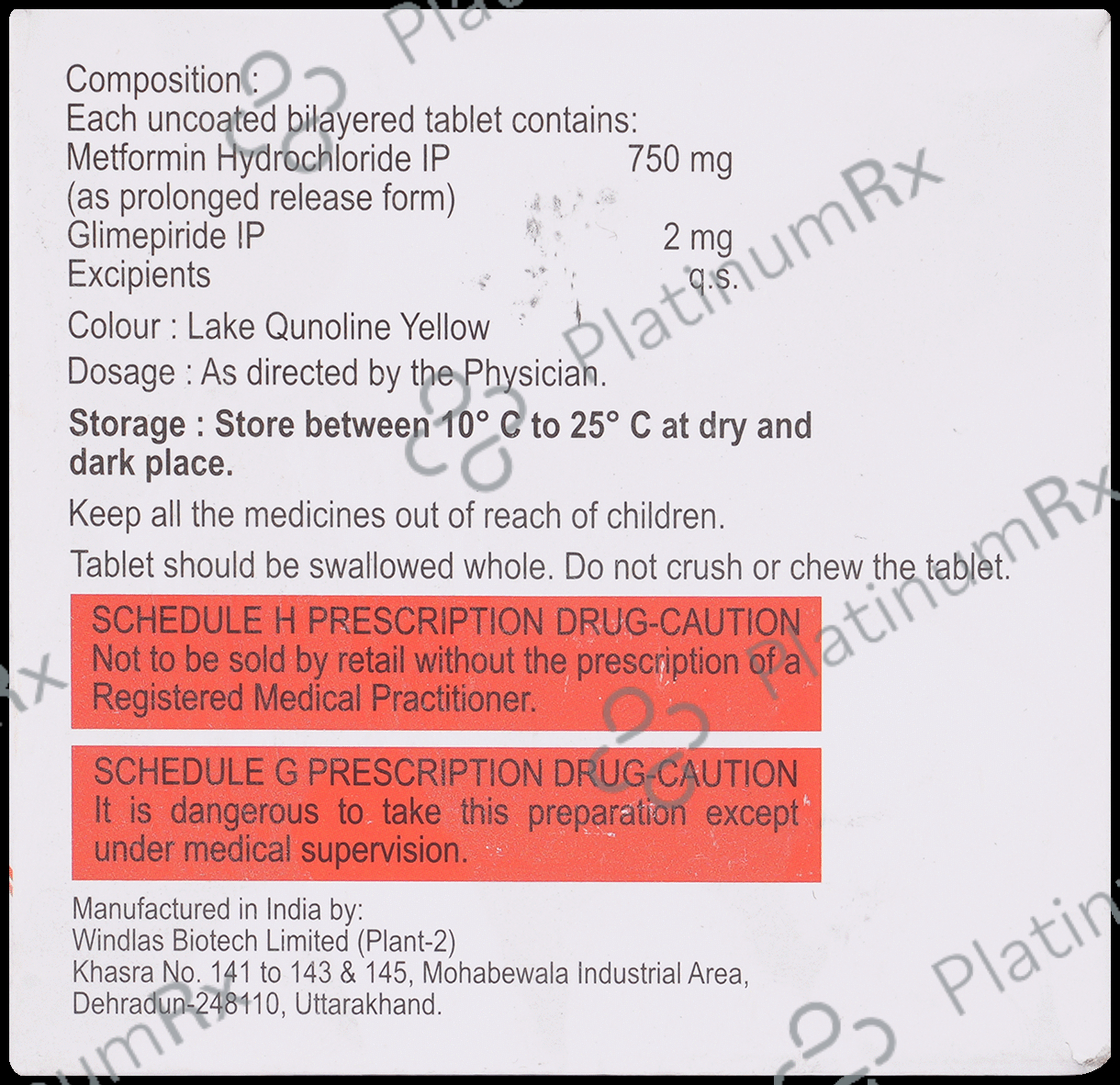 Glimisave Max 2/750mg PR Tablet 15s