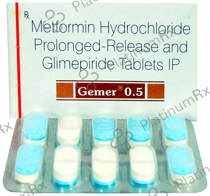 Gemer 0.5/500mg Tablet PR 10s