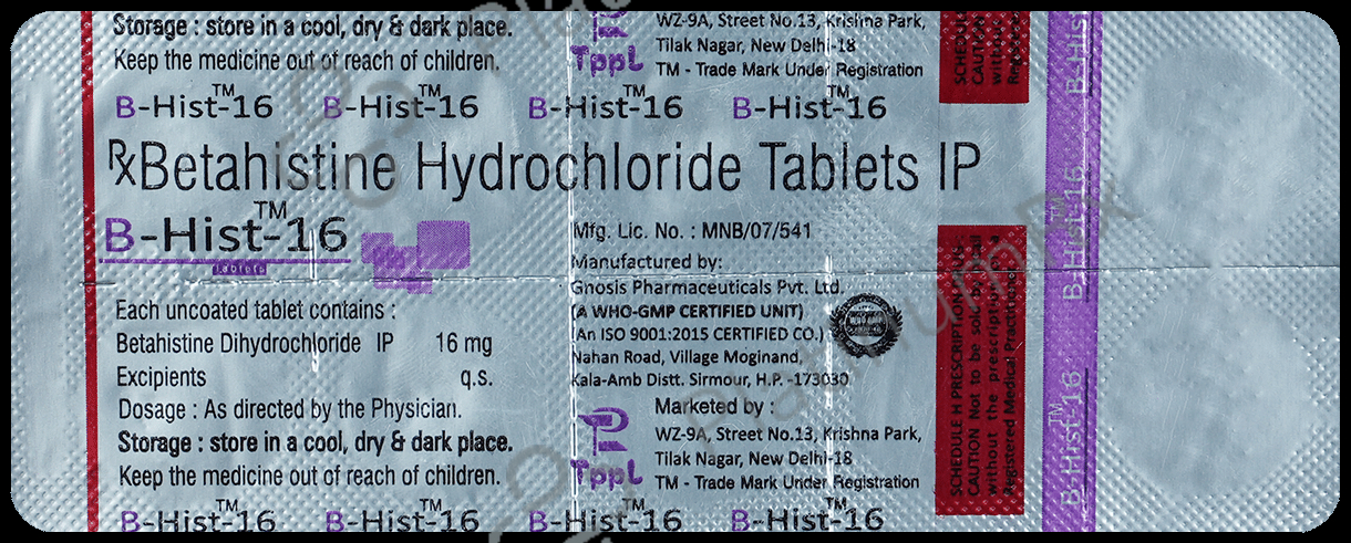 Bhist 16mg Tablet