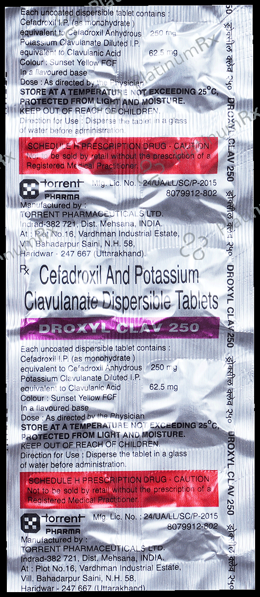 Droxyl Clav 250 mg/62.5 mg Tablet