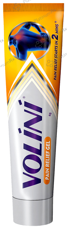 Volini Pain Relief Gel for Sprain, Muscle, Joint, Neck & Low Back Pain 4 gm