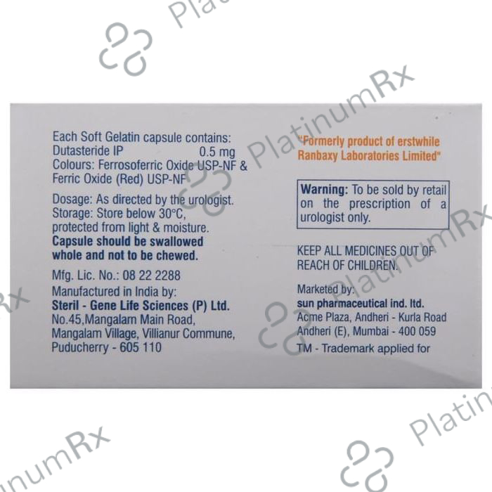 Dutagen 0.5mg Capsule 10s