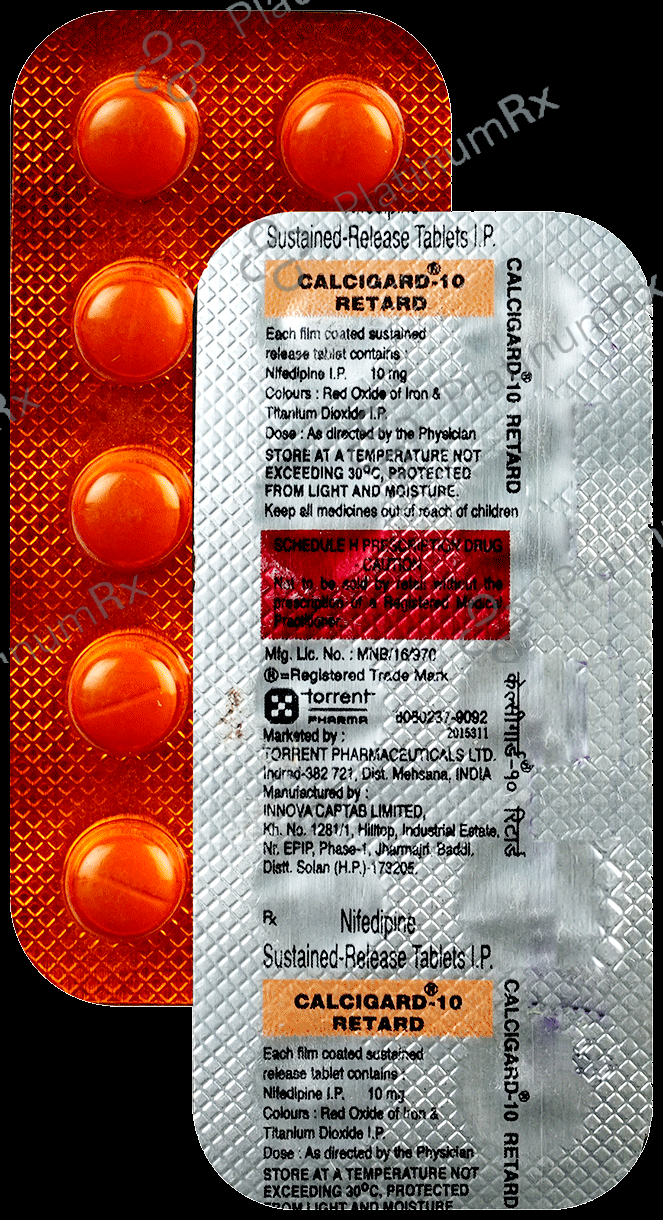 Calcigard Retard 10mg Tablet 10s