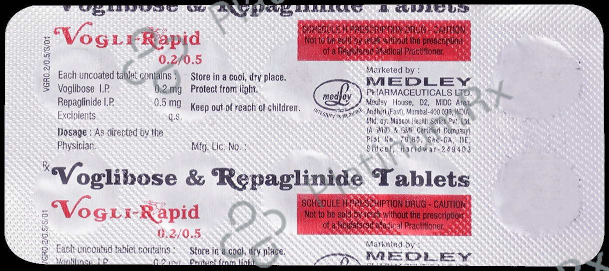 Vogli Rapid 0.5/0.2mg Tablet 10s