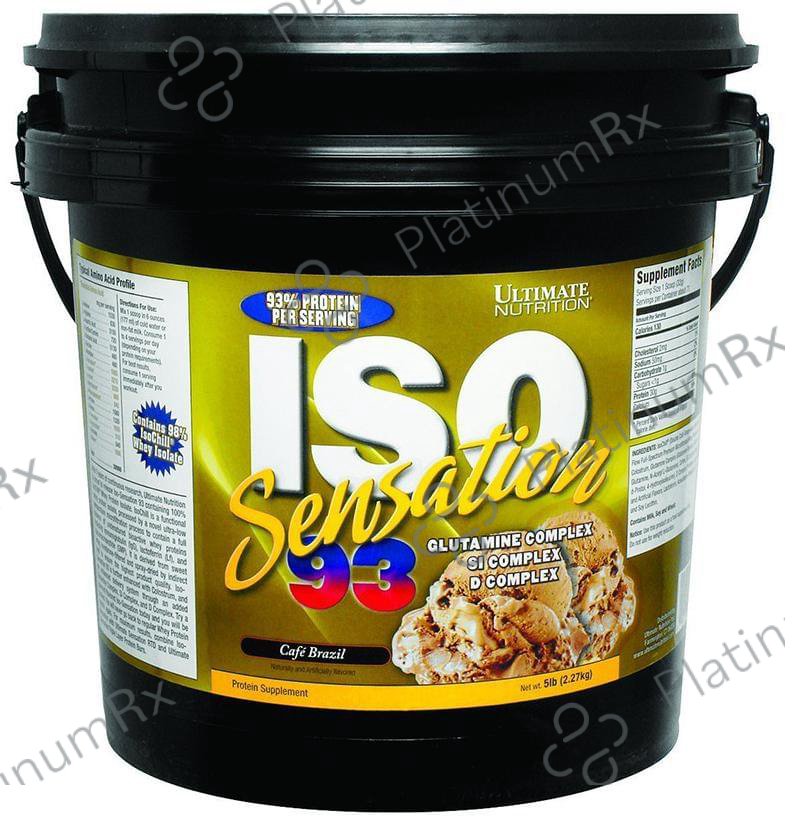 Ultimate Nutrition ISO Sensation 93 Whey Isolate Protein - Flavour Cafe Brazil Powder 5 lb