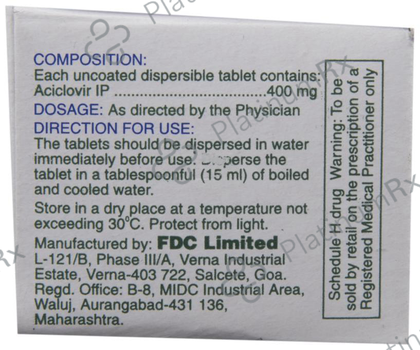 Ocuvir 400mg DT Tablet 5s