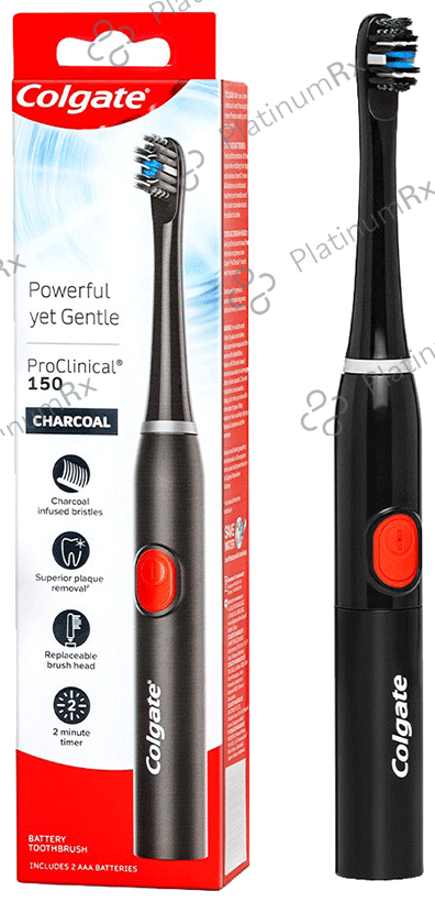 Colgate Battery Operated Toothbrush 150 Proclinical Charcoal