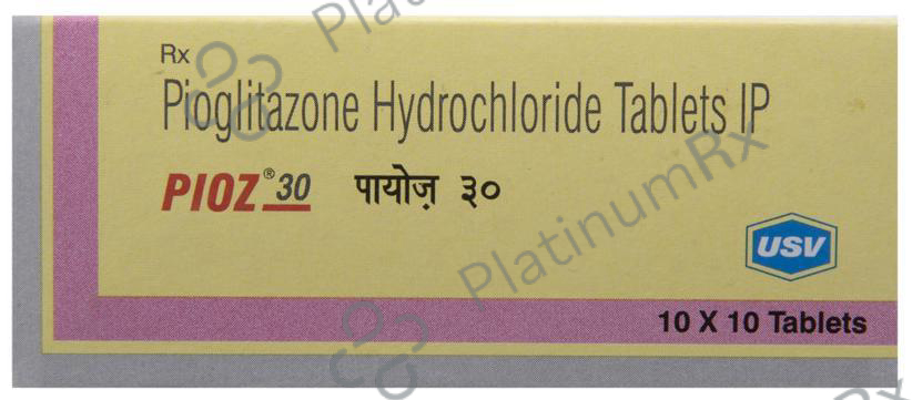 Pioz 30mg Tablet 10s
