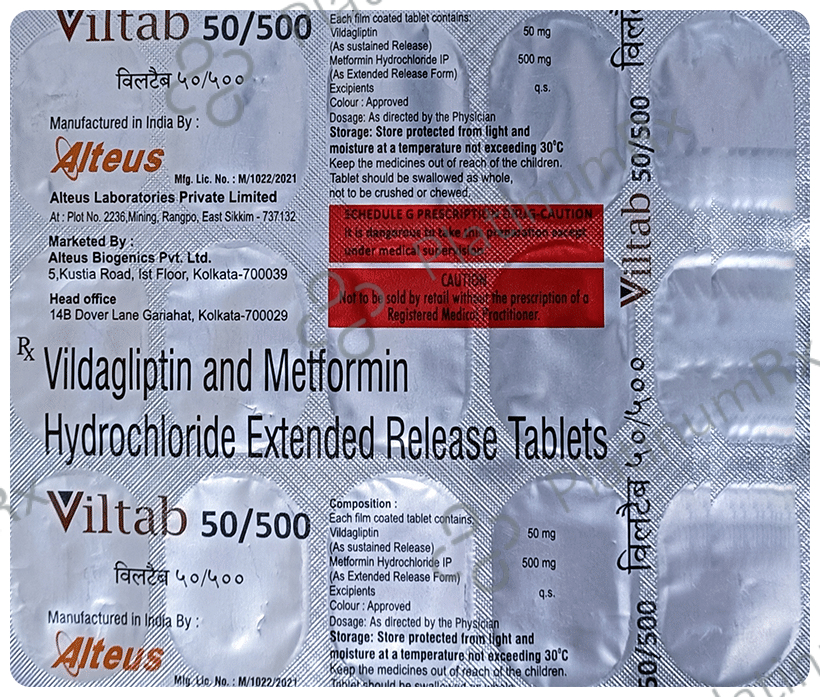 Viltab 500mg/50mg Tablet ER