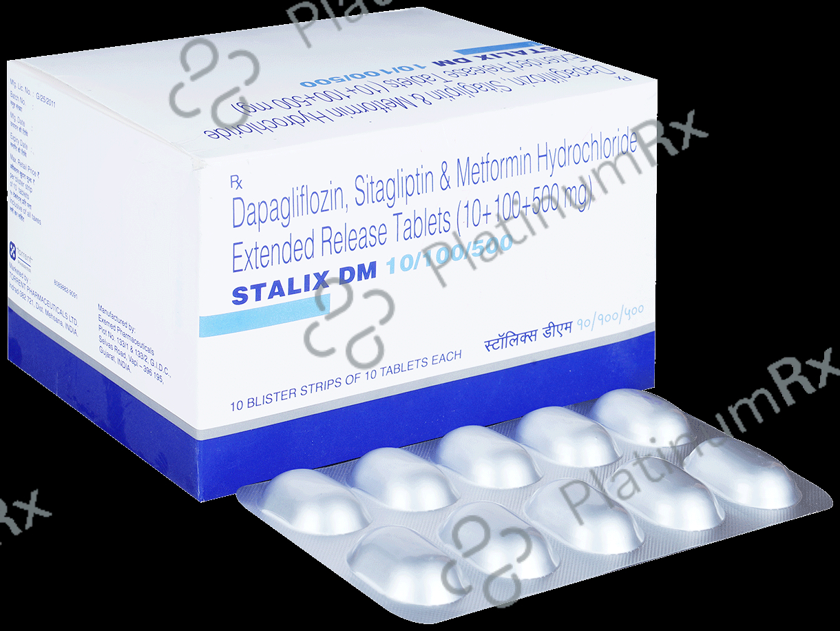 Stalix DM 10/500/100mg Tablet ER 10s