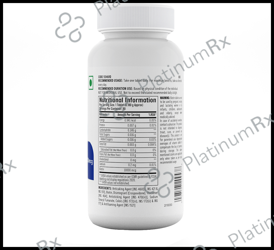 GNC Biotin 10000mcg for Healthy Hair, Skin & Nails - Tablet 90 tablets