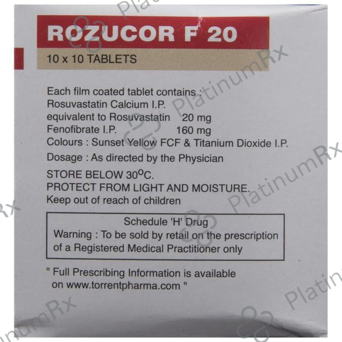 Rozucor F 20 Tablet 10 tablets