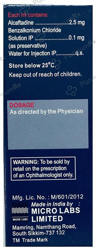 Alcaft 2.5mg Eye Drop 5ml