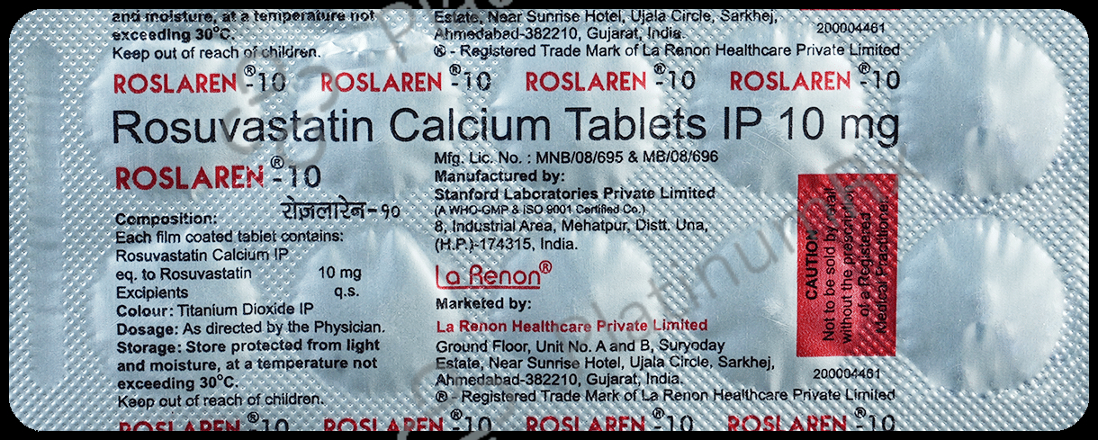 Roslaren 10mg Tablet 10s