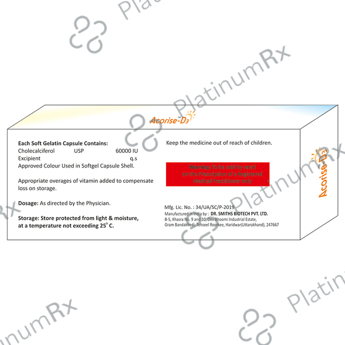 Acorise-D3 Soft Gelatin Capsule