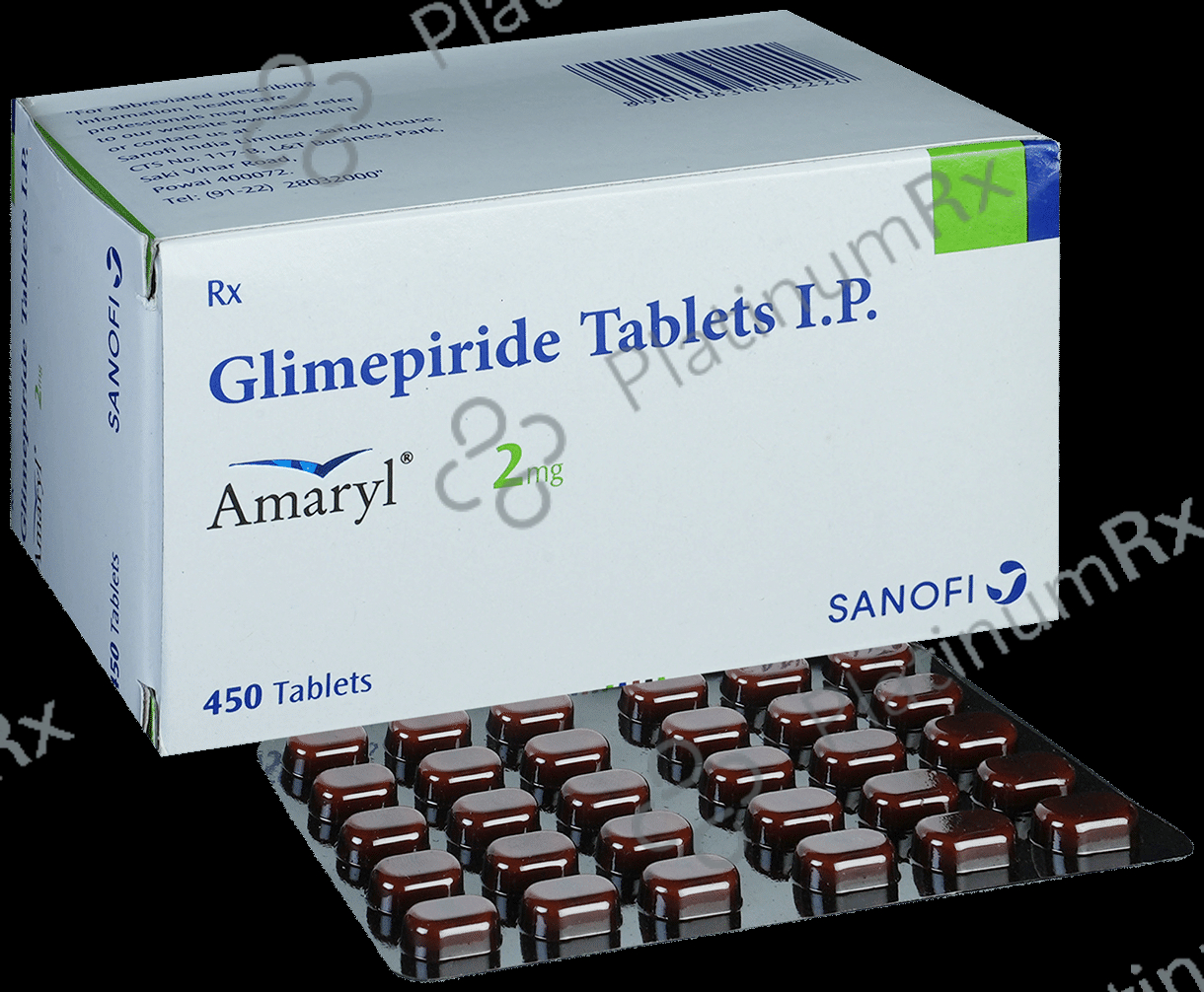 Amaryl 2mg Tab 30's - Uses, Side Effects, Price, Generic | PlatinumRx