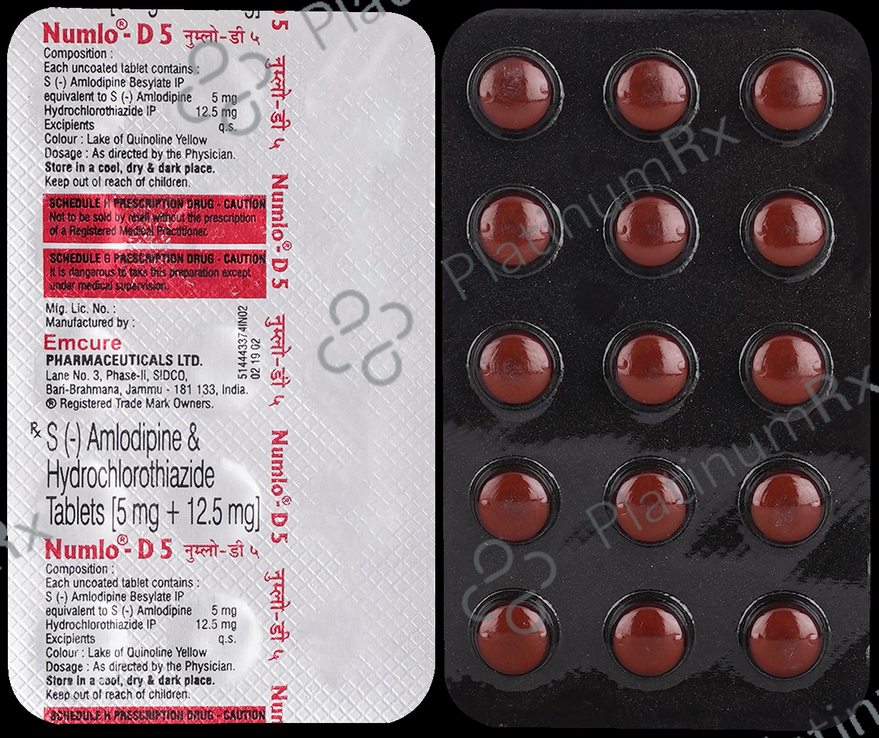 Numlo D 5/12.5mg Tablet 15s