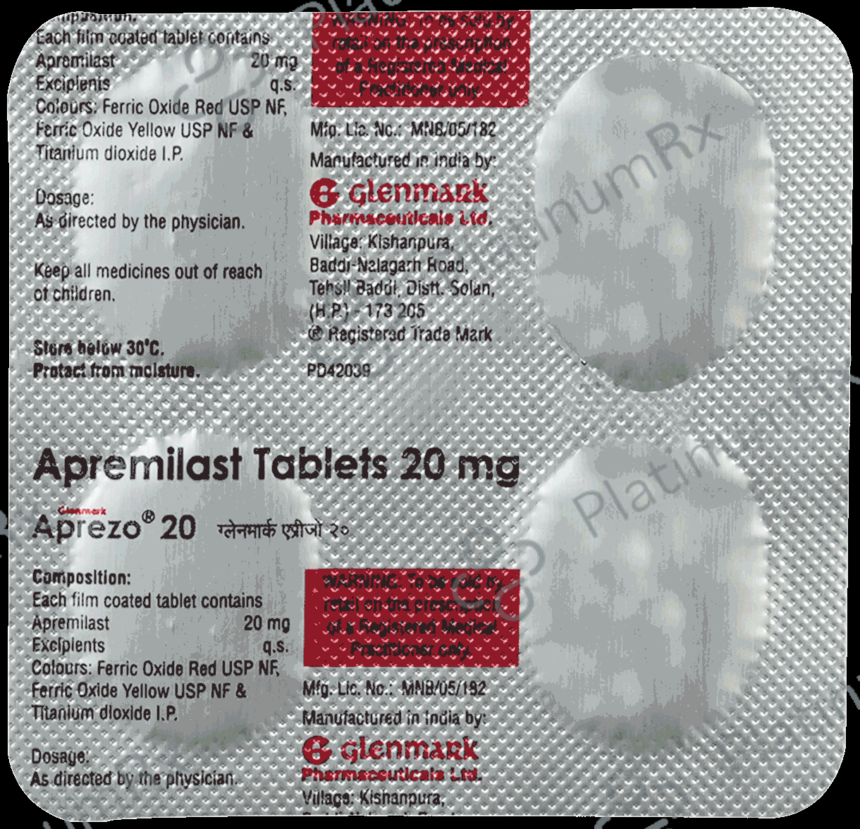 Aprezo 20mg Tablet 4s