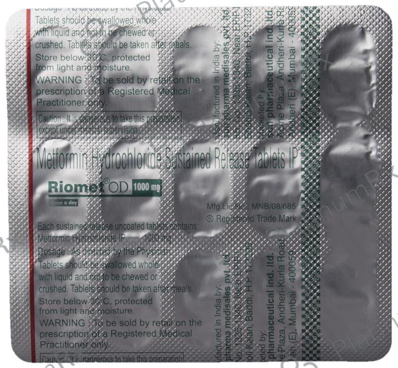 Riomet OD 1000mg Tablet SR